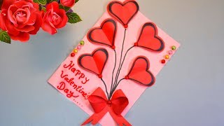 VALENTINES DAY GREETING CARD ||HOW TO MAKE VALENTINES CARD|| PAPER CRAFT ||TRICKY LIFE||