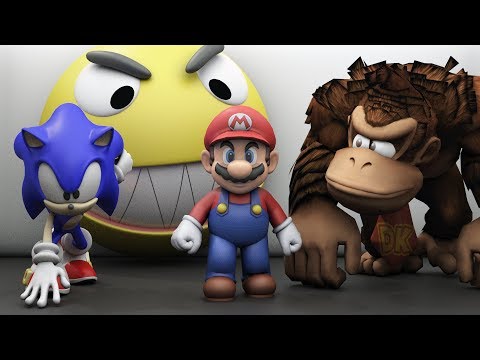 Pacman vs Mario Sonic and Donkey Kong world