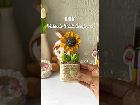 Pista shell sunflower #shorts #viralshort  #pistashellcrafts  #diy #handmade #crafting #handmade