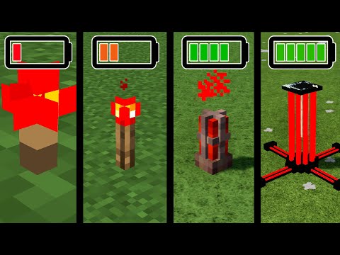 redstone torch with different battery