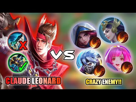 BEST BUILD CLAUDE FOR COUNTERING CRAZY ENEMY BURST DAMAGE #2 | LEONARD TOP GLOBAL CLAUDE | MLBB