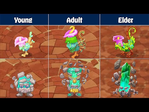 All Celestials Comparison | My Singing Monsters vs Dawn of Fire (Young, Adult & Elder Celestials)