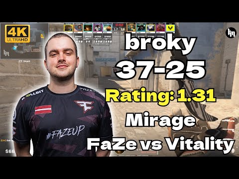 broky (37-25) FaZe vs Vitality (Mirage) | BLAST Open London 2025