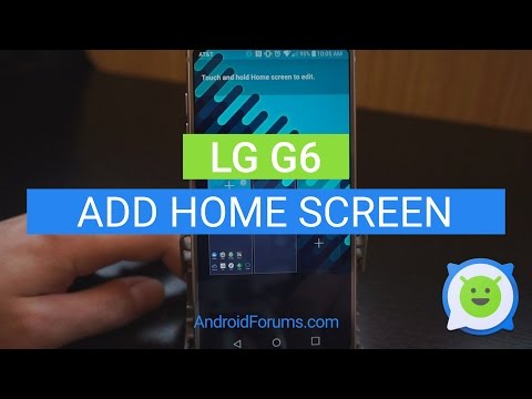 LG G6 how to add home screen