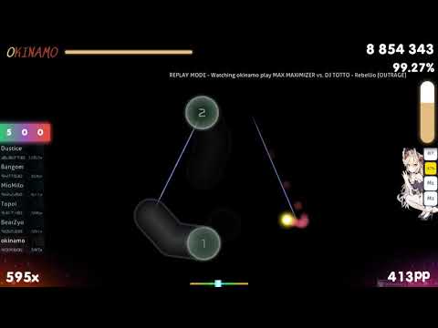 okinamo | MAX MAXIMIZER vs DJ TOTTO - Rebellio [OUTRAGE] 1st +HD FC 99.2% | Snipe Dustice {#1 576pp}