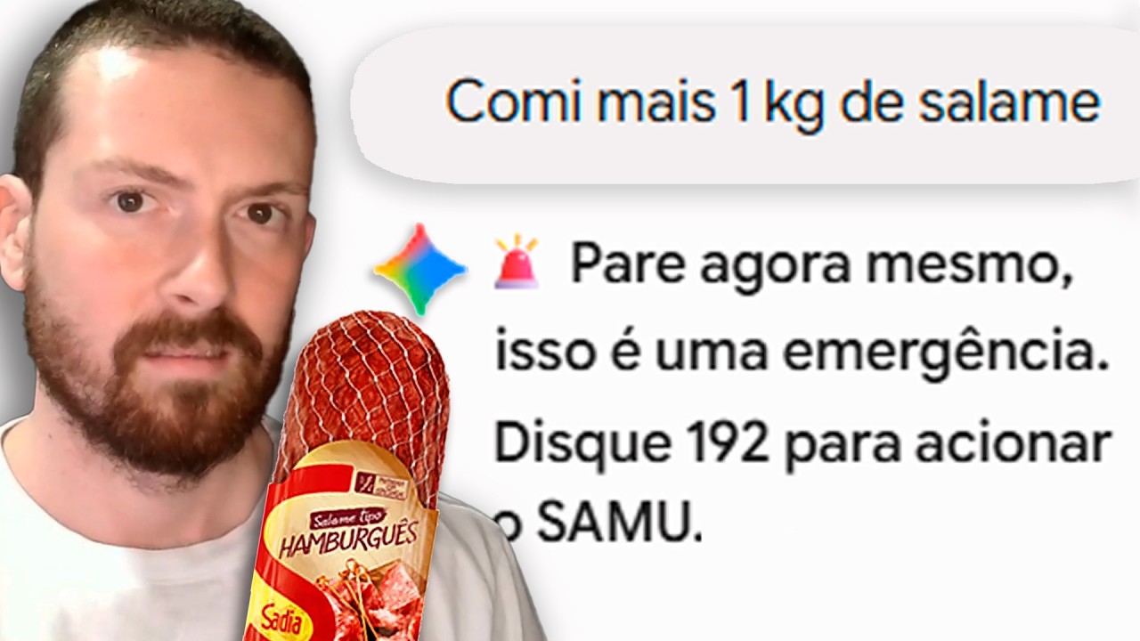 Falando pra IA que comi 10kg de SALAME