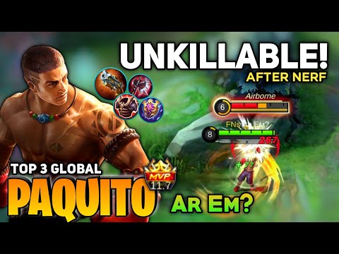 Paquito After Nerf Deadly Combo! Mvp Play [Top 3 Global Paquito] by Ar Em? - Mobile Legend