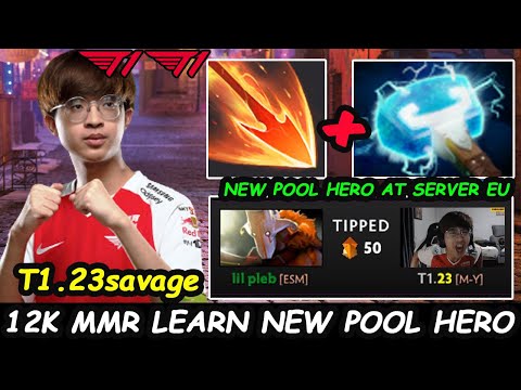 T1 23savage 7.30 - Learning New Pool Hero From Server EU Pub Dota 2 pro Gameplay