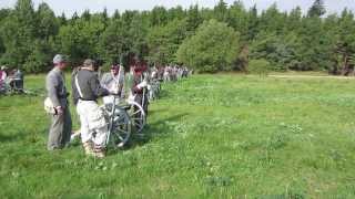 preview picture of video 'Wildflecken 2013, Reenactmen, Geschützbaterie im Gefecht;'