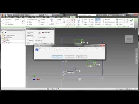 Autodesk Inventor 2014 Tutorial | Sketch Modification