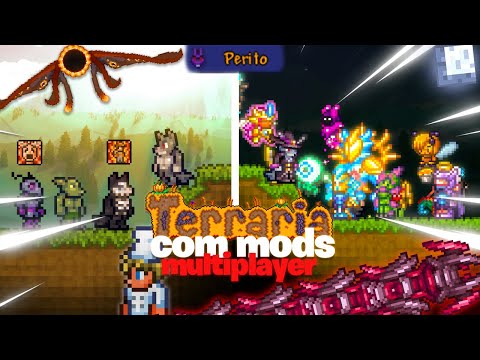 PASSEI 100 DIAS no TERRARIA com MODS em SQUAD! @Skyvitor @Yoyomancer @ExploradorPreguicoso