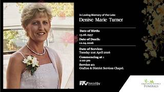 Memorial service for Denise Marie Turner