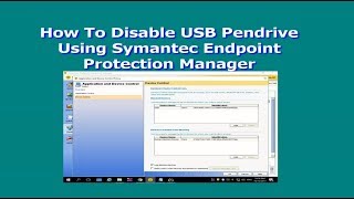 symantec endpoint protection disable usb