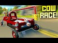 Cow Powered Car Race! Because We Needed The Excitement! - Scrap Mechanic Multiplayer Monday