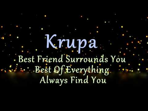 Krupa Name Birthday With Meaning