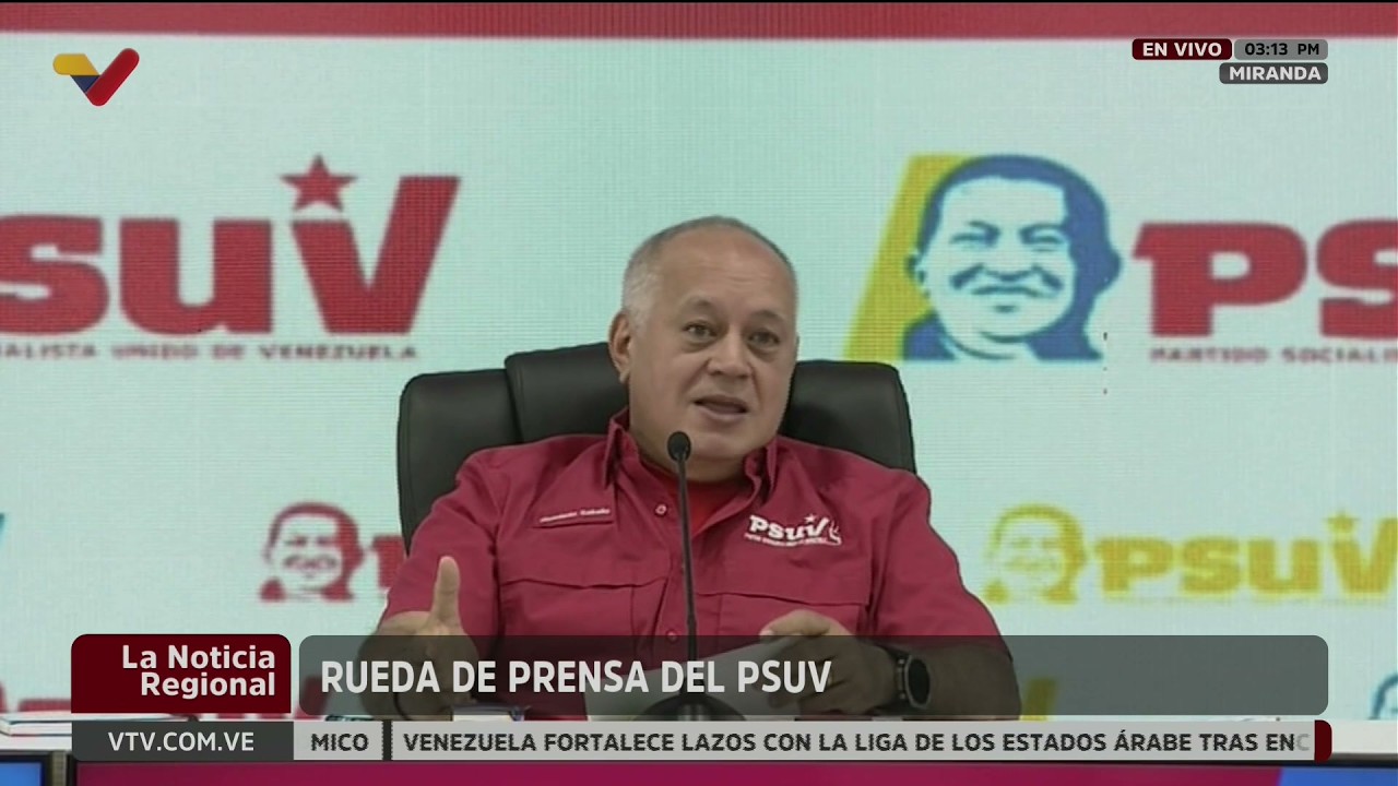 Diosdado Cabello en rueda de prensa del PSUV, 15 de junio de 2026