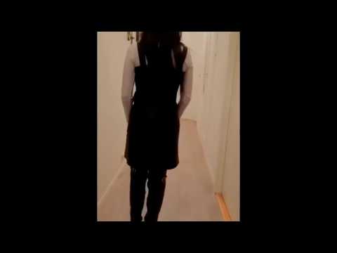 Leather Dress - How to Style with Leather Gloves and Leather Boots 2019