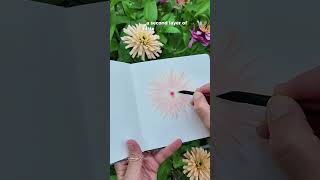 Loose watercolor zinnias! 🥰 #watercoloflowers #watercolor #botanicalart #watercolour