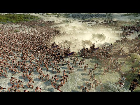 700 CHARIOTS vs 14000 LACONIAN MILITIA - Total War TROY