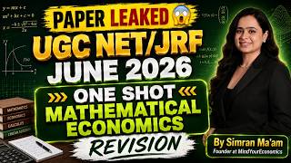 JUNE 2026 MATHEMATICAL ECONOMICS RAPID REVISION | ONE SHOT MARATHON | UGC NET ECONOMICS #jrf2026