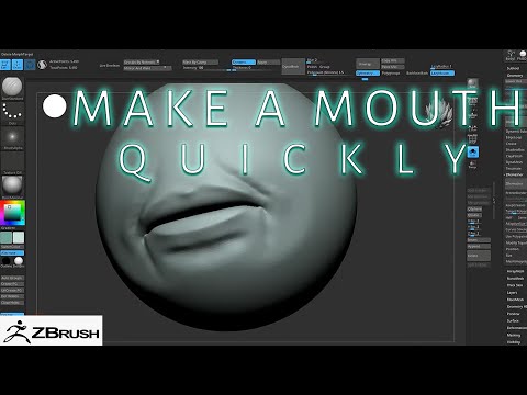 Make a Mouth Quickly(Zbrush 2021.6.2)
