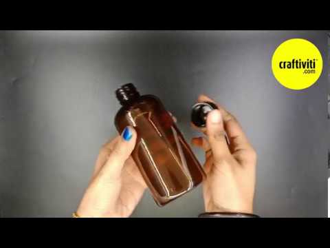 Craftiviti Amber Plastic Bottle with Squeeze Cap – 220ml