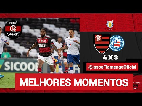 FLAMENGO 4 X 3 BAHIA - MELHORES MOMENTOS - BRASILEIRÃO 2020 - RODADA 26