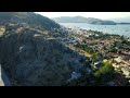 Форт в Фетхие с дрона Турция Fortress In Fethiye Turkey Airview
