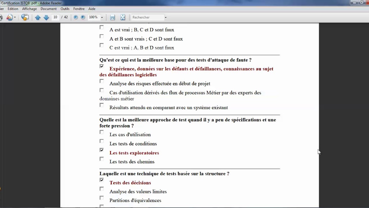 EXAMEN BLANC ISTQB PARTIE 2