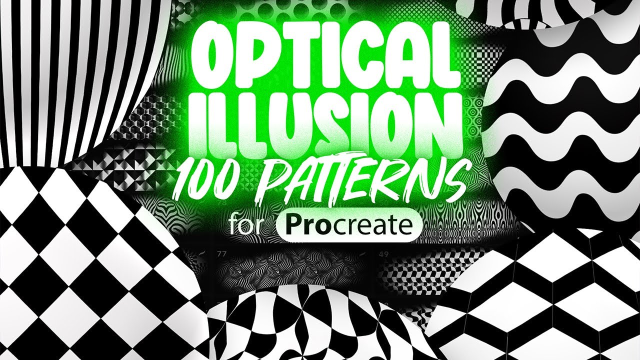 Optical Illusion Pattern Brushes for Procreate 🔥