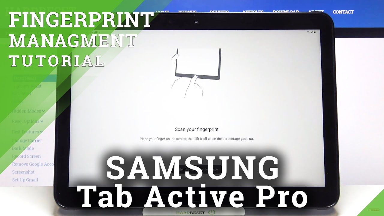 How to Add Fingerprint in SAMSUNG Galaxy Tab Active Pro – Fingerprint Sensor