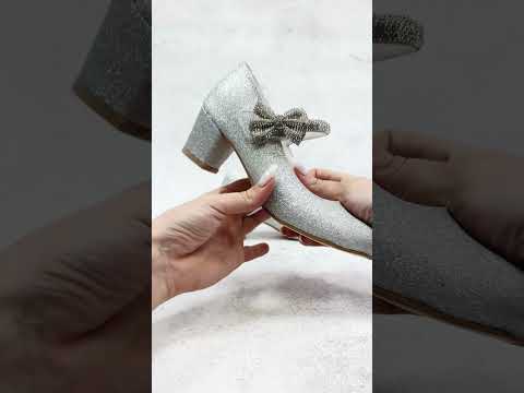 Туфли для девочки на лепучке нарядные на каблуке Размеры 31-36 - фото 1 - id-p2906561583