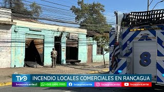 Incendio estructural afectó a locales comerciales en el centro de Rancagua