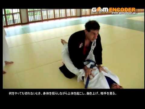 ガードポジション（上）から逆転しアンクルホールド