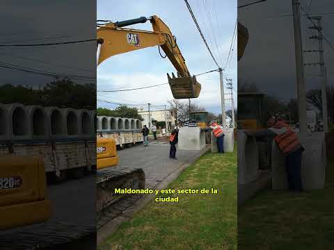Trabajos de adecuación del desagüe pluvial en calle Maldonado