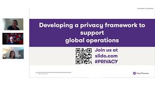 Developing a privacy framework to support global operations