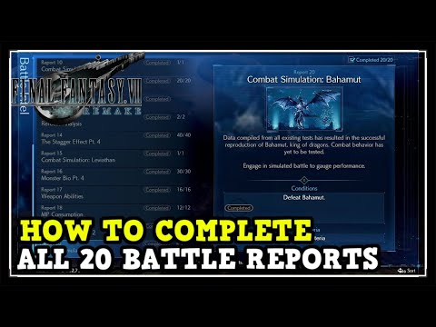 How to Complete All 20 Battle Intel Reports in Final Fantasy 7 Remake (Tips & Tricks)