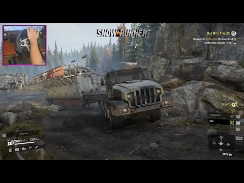 Transporting an oversized construction trailer - SnowRunner