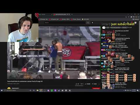 xQc Reacts To Travis Scott Kicking Cameraman Off Stage