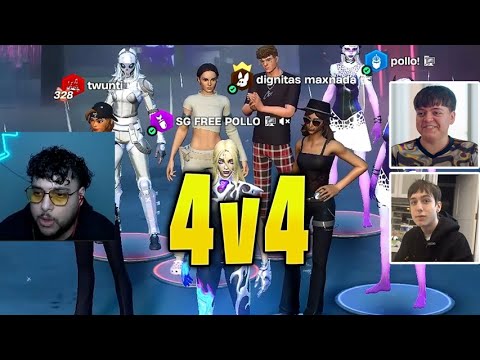 Peterbot and Pollo vs. Four Pros in a 4v4 Boxfight Wager! (Fortnite)