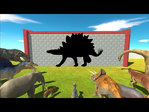 Dinosaur Quiz Battle with Triceratops, Tyrannosaurus,Brachiosaurus,Elephant,Stego -Animal Revolt