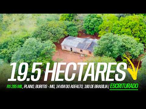 SÍTIO À VENDA EM BURITIS-MG | 19,5 HECTARES PLANOS | ESCRITURADO | R$ 285 MIL