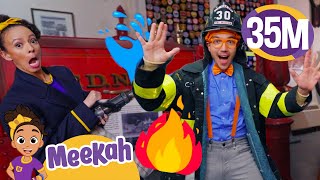 Firefighter Dress Up With Meekah &amp; Blippi | Educational Videos for Kids | Blippi and Meekah Kids TV