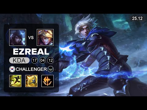 Ezreal vs Aphelios ADC - KR Challenger - Patch 25.12 Season 15