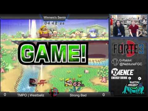 Forte3-TMPO | Westballz (Falco) vs Strong Bad (Wario) WSFs