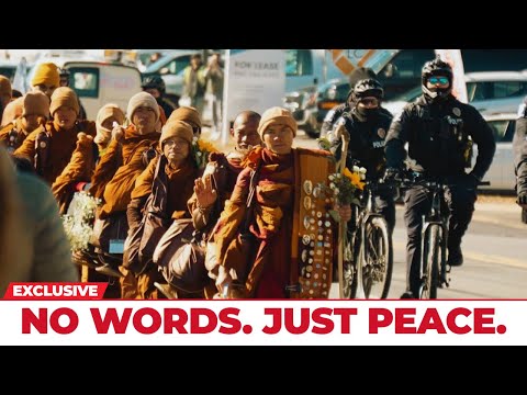 America Stopped — 19 Monks Walk 2,300 Miles Without Saying a Word