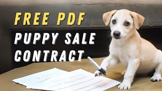 How to write a puppy sales contract