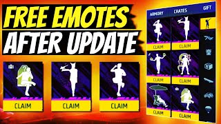 Free emotes after ob40 update | ob40 update free rewards | how to get free emote in free fire