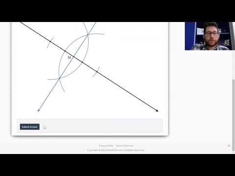 DeltaMath Construct a Perpendicular Line Through a Point On a Line