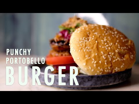 Punchy & Juicy Portobello Mushroom Burger
